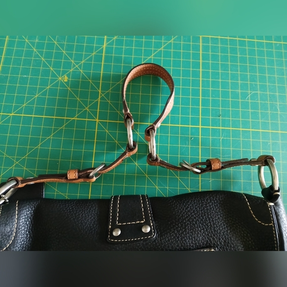 EUC Coach black and brown pebbled leather handbag - Picture 12 of 13